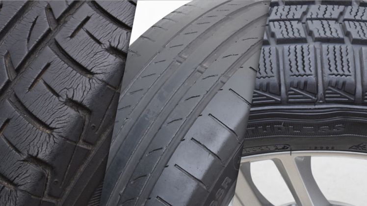 タイヤのひびや傷のイメージ