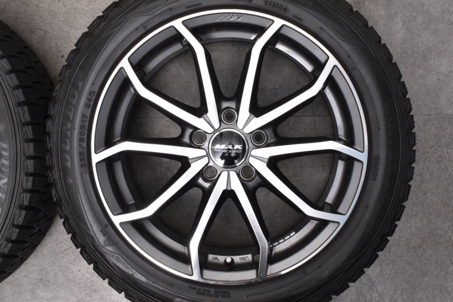 2019年製 バリ溝 美品】アウディA4 純正サイズ MAK LOWE FF 17in 7.5J