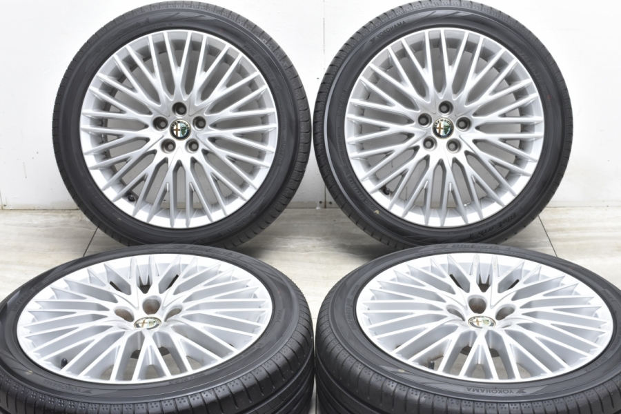 程度良好品】アルファロメオ 147 純正 17in 7J +40.5 PCD98 ヨコハマ ブルーアース A 215/45R17 ALFAROMEO  156 GT GTV ノーマル戻しに 中古 タイヤホイールセット | パーツ販売ナンバーワン