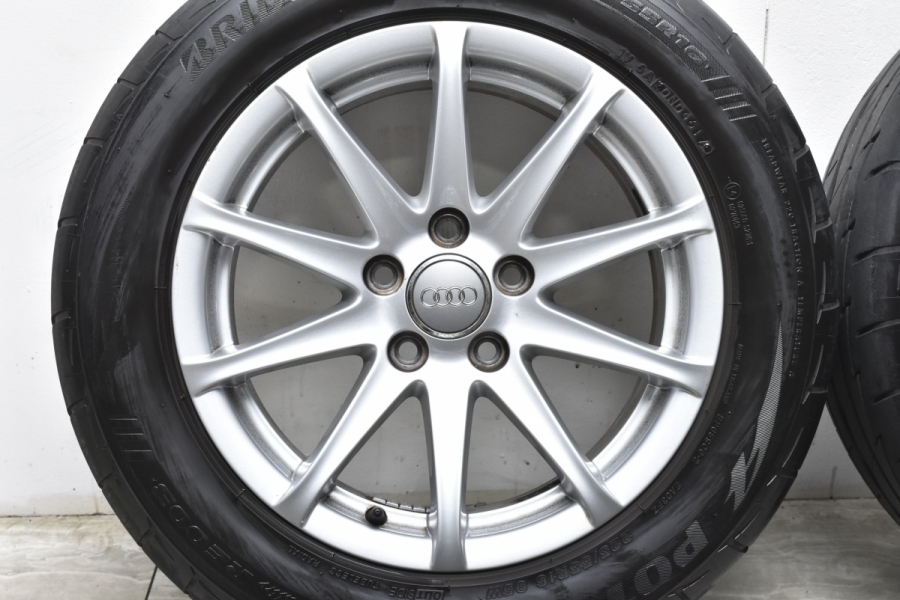 アウディ　純正　225/55R16.ブリヂストン　スタッドレス　付き4本セット． 美品 バリ溝】アウディ TT 純正 16in 7.5J +45 PCD112 ブリヂストン