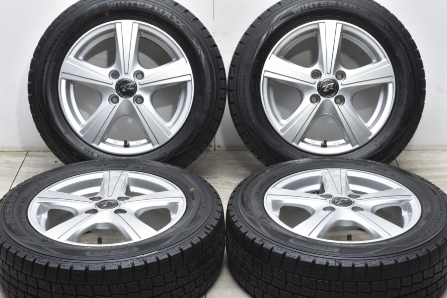 【バリ溝】treffer 14in 5.5J＋42 PCD100 ダンロップ ウィンターマックスWM01 175/65R14