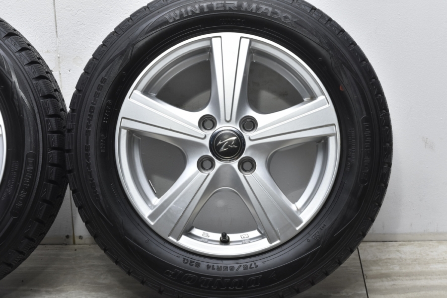 バリ溝】treffer 14in 5.5J＋42 PCD100 ダンロップ ウィンターマックス 