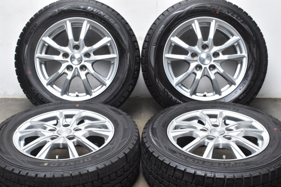 バリ溝 冬タイヤセット】ZACK 15in 6J +53 PCD114.3 ダンロップ ウインターマックスWM01 195/65R15 ノア  ヴォクシー ステップワゴン 中古 スタッドレスタイヤホイールセット | パーツ販売ナンバーワン