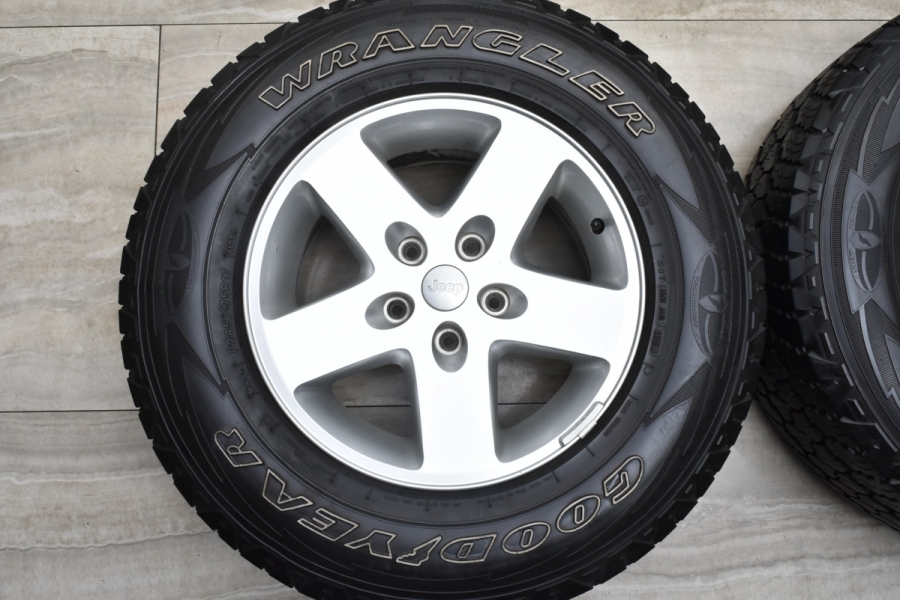 良好品】ジープ JK ラングラー 純正 17in 7.5J +44.45 PCD127