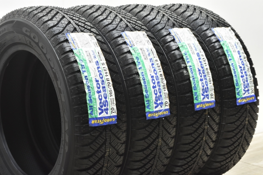 2021年製 未使用品】グッドイヤー ベクター 4シーズン 165/70R14 4本 アクア パッソ ヴィッツ マーチ デミオ Kei スイフト ソリオ  | パーツ販売ナンバーワン