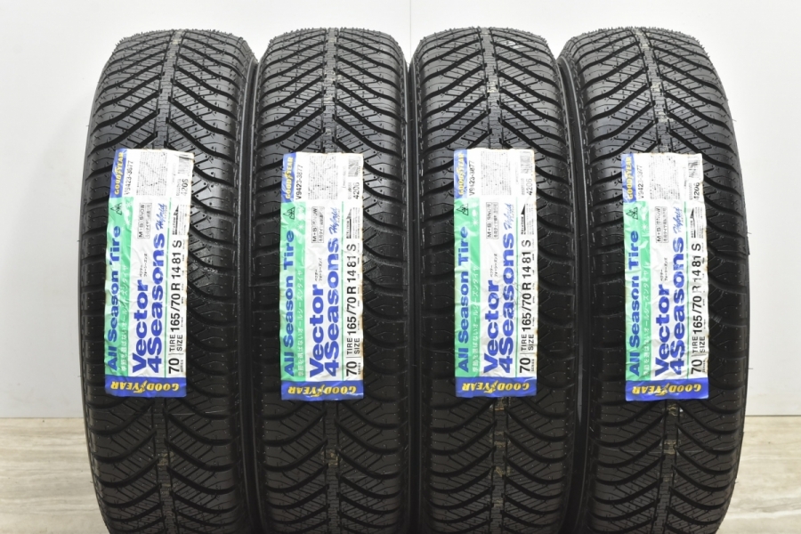 2021年製 未使用品】グッドイヤー ベクター 4シーズン 165/70R14 4本 アクア パッソ ヴィッツ マーチ デミオ Kei スイフト ソリオ  | パーツ販売ナンバーワン