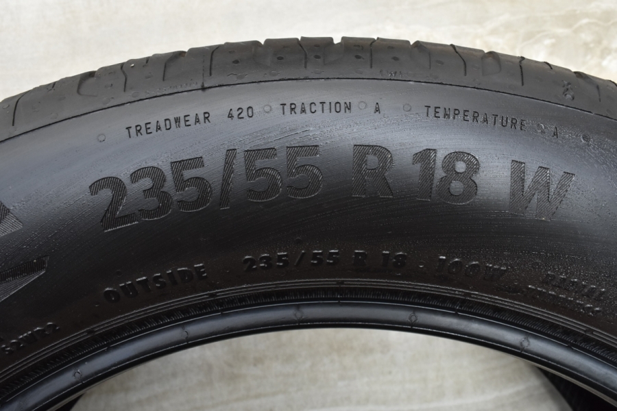 【2021年製 良好品】コンチネンタル エココンタクト6 235/55R18 4本セット ベンツ GLA GLB アウディA6オールロード  ボルボV90 XC40 即納