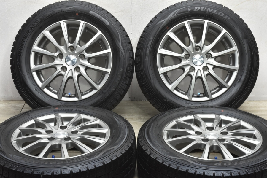 美品 バリ溝品】LEBEN 15in 6J +52 PCD114.3 ダンロップ ウインターマックス WM01 195/65R15 ノア ヴォクシー  ステップワゴン アクセラ 中古 スタッドレスタイヤホイールセット | パーツ販売ナンバーワン