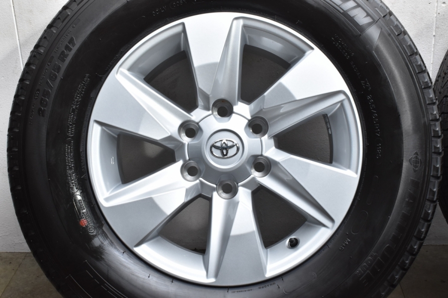 プラド純正4本新車外しミシュラン 265/65R17 タイヤ・ホイールセット 2023年製 新車外し】トヨタ 150 ランドクルーザープラド 後期