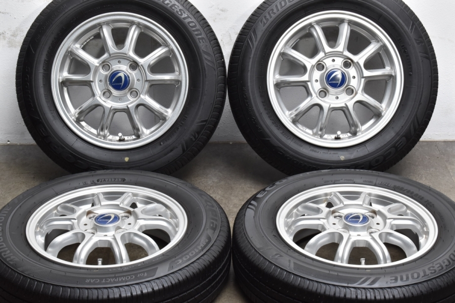 【ホイール美品】アルテミス LSW 13in 4J +43 PCD100 ブリヂストン エコピア NH100C 145/80R13 N-BOX  N-ONE N-WGN アルト ワゴンR タント