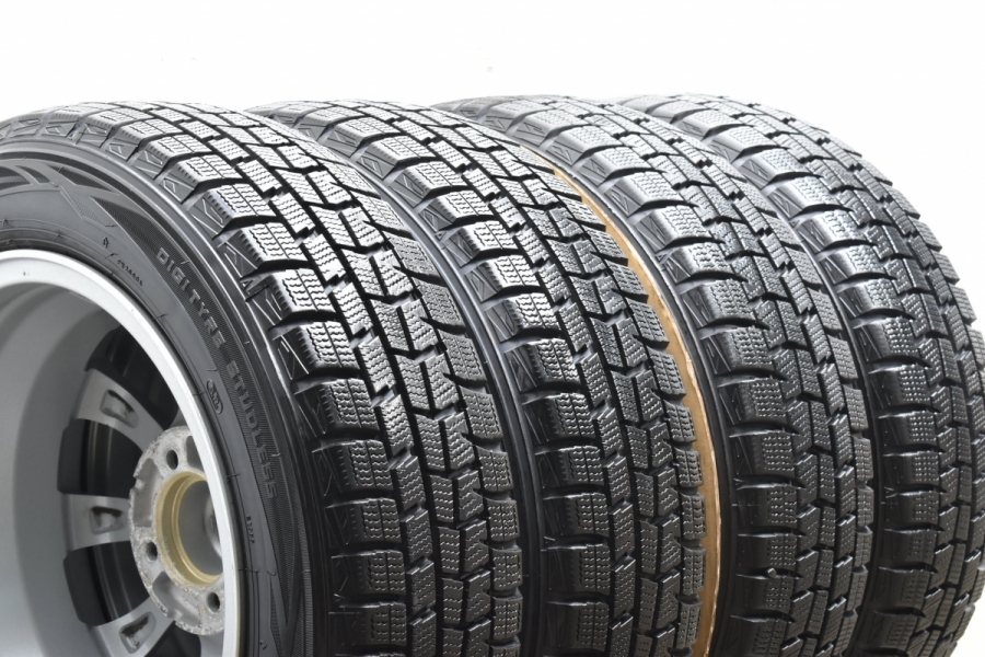 【美品 バリ溝】JOKER 14in 5.5J +38 PCD100 ダンロップ ウィンターマックス WM01 165/65R14 パッソ タンク  ルーミー ソリオ トール