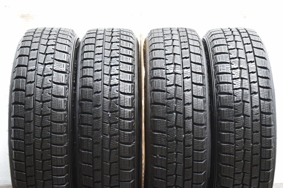 【美品 バリ溝】JOKER 14in 5.5J +38 PCD100 ダンロップ ウィンターマックス WM01 165/65R14 パッソ タンク  ルーミー ソリオ トール