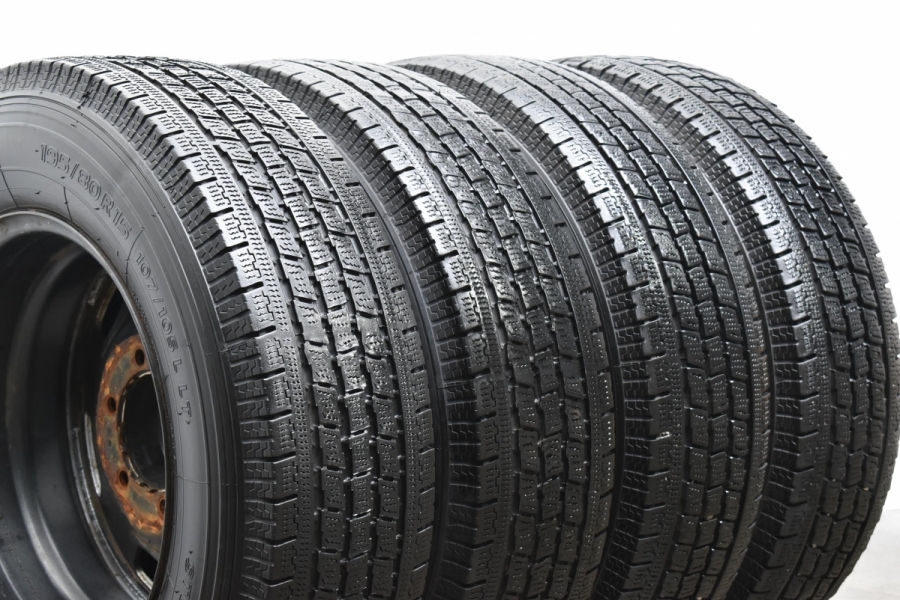 ハイエース流用サイズ】トヨタ ハイラックス 純正 15in 6J +29 PCD139.7 トーヨー DELVEX 934 195/80R15 LT  レジアスエース スタッドレス 中古 スタッドレスタイヤホイールセット | パーツ販売ナンバーワン