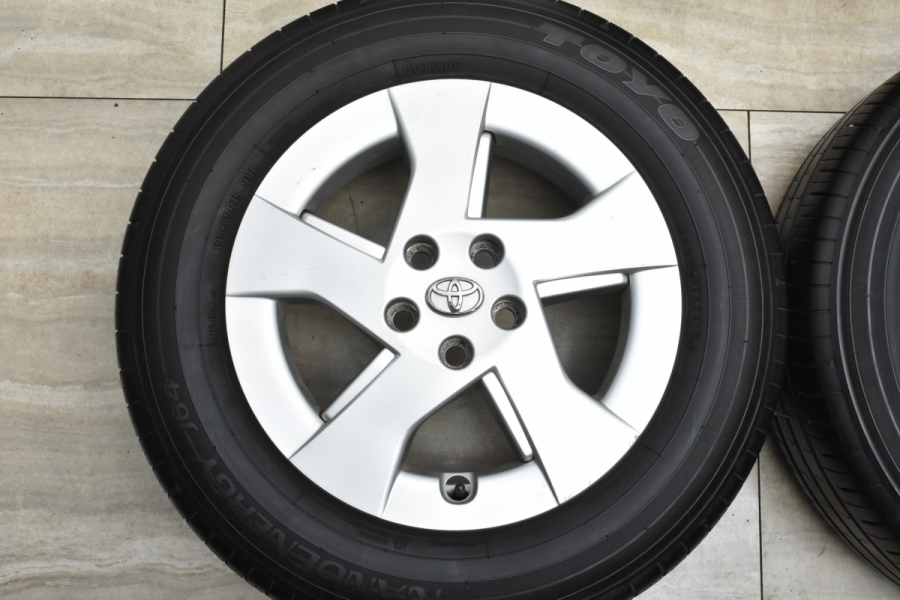 【2019年製タイヤ付】トヨタ 30 プリウス 純正 15in 6J +45 PCD100 トーヨー ナノエナジーJ64 195/65R15 カローラ  ツーリング スポーツ