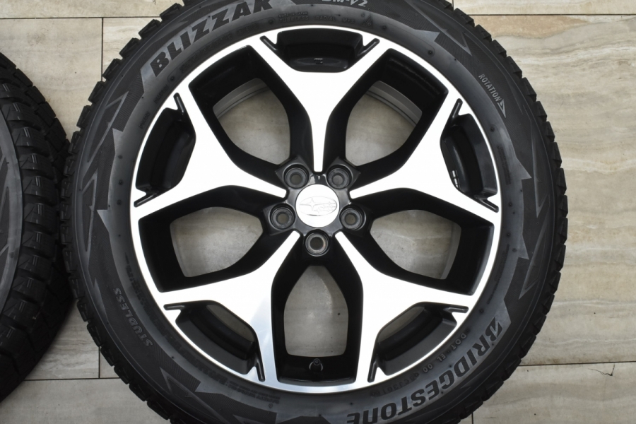 スバル SJ フォレスター 後期 18×7J +48 バリ溝 225/55R18 バリ溝美品】スバル SJ フォレスター 純正 18in 7J +48 PCD100
