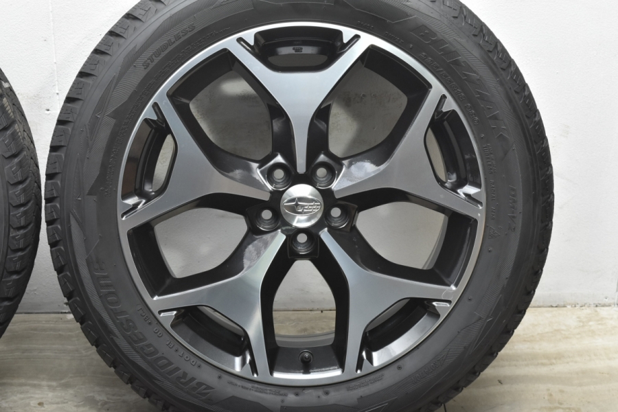 バリ溝美品】スバル SJ フォレスター 純正 18in 7J +48 PCD100