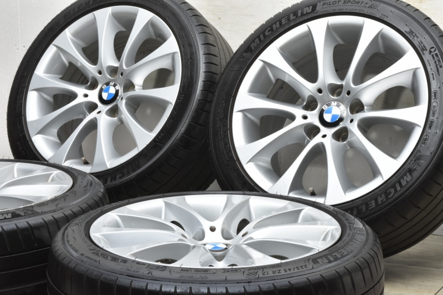 【良好品】BMW E90 3シリーズ 純正 17in 8J +34 8.5J +37 2108年製 ミシュラン パイロットスポーツ4  225/45R17 255/40R17 スタイリング188