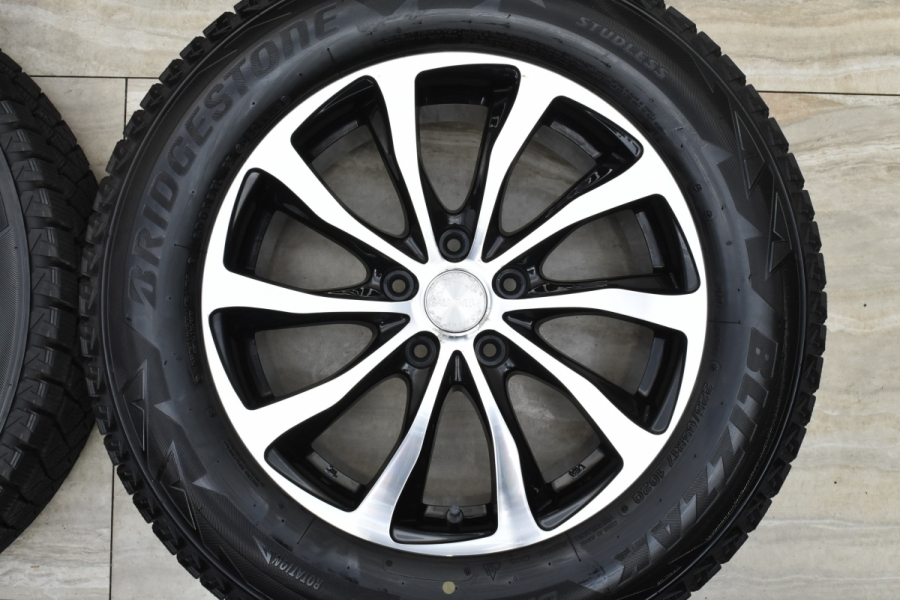 バリ溝品】バルミナ 17in 7J +45 PCD114.3 ブリヂストン ブリザックDM-V2 225/65R17 ハリアー エクストレイル CX-5  CX-8 エスクード 中古 スタッドレスタイヤホイールセット | パーツ販売ナンバーワン