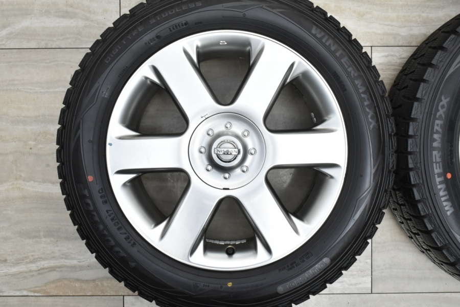 【DUNLOP WM01 215/60R17】スタッドレス【日産 E51 エルグランド 純正ホイール 17インチ 6.5J5HPCD114.3+45】2018年製 バリ溝　(TG716)クレジットカード QRコード決済可能 DUNLOP WM01 215/60R17】スタッドレス【日産 E51 エルグランド 純正