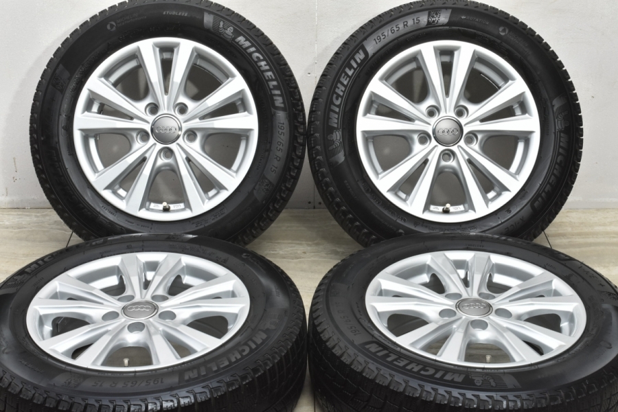 美品 バリ溝】AGA 15in 6J +43 PCD112 ミシュラン X-ICE3+ 195/65R15 