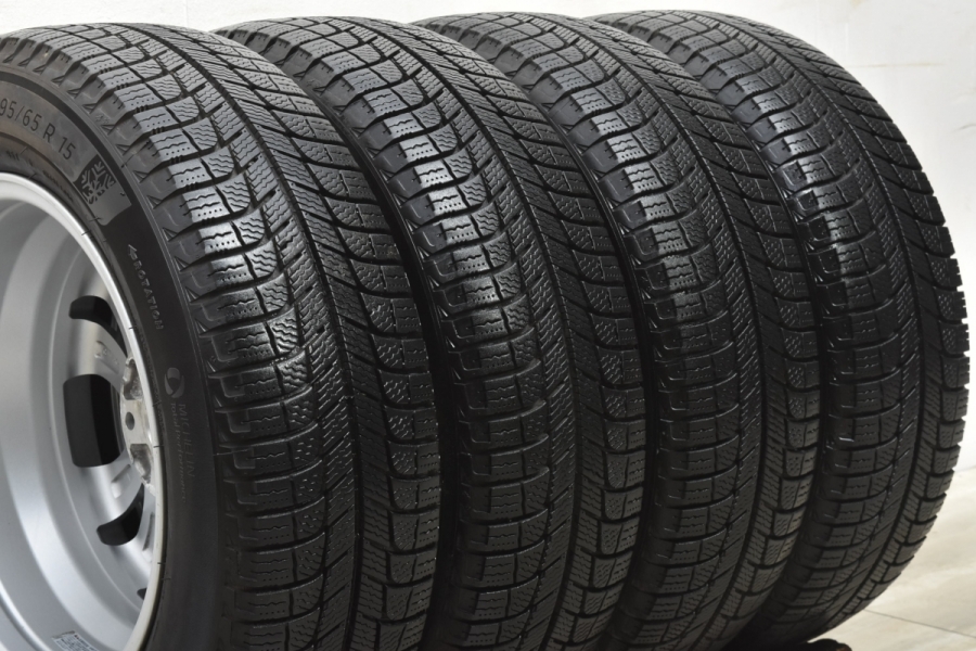 美品 バリ溝】AGA 15in 6J +43 PCD112 ミシュラン X-ICE3+ 195/65R15 
