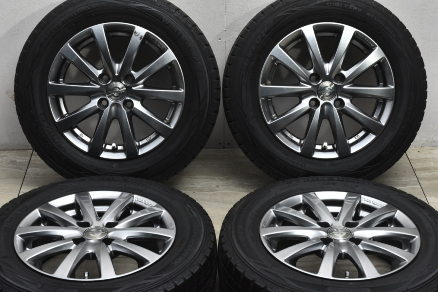 バリ溝】チームスパルコ バラーレ 14in 5J +35 PCD100 ダンロップ ウィンターマックス WM01 165/70R14 VW up!  アップ アクア ヴィッツ 中古 スタッドレスタイヤホイールセット | パーツ販売ナンバーワン