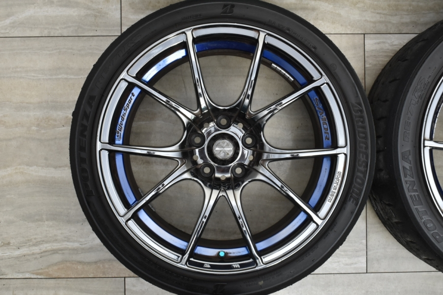 【程度良好品】Weds SA-10R 18in 8.5J+35/9.5J+45 PCD114.3 ブリヂストン ポテンザ RE-71RS  225/40R18 265/35R18 シルビア シビックタイプR