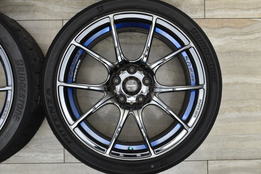 【程度良好品】Weds SA-10R 18in 8.5J+35/9.5J+45 PCD114.3 ブリヂストン ポテンザ RE-71RS  225/40R18 265/35R18 シルビア シビックタイプR