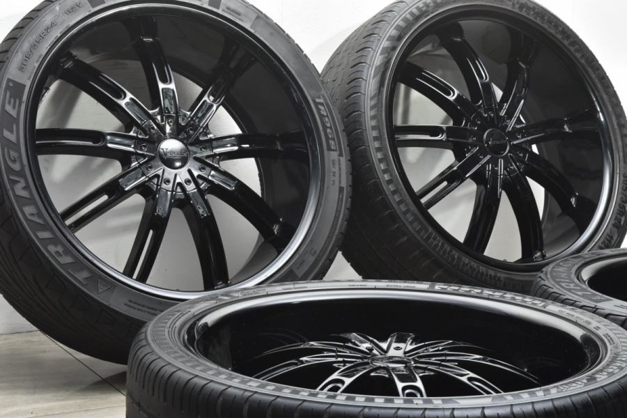 24インチ 大口径】VERSANTE 24in 9.5J +30 PCD114.3 5穴 5H 139.7 6穴 6H レーダー トライアル  305/35R24 ハマー H3 ハリアー ムラーノ 中古 タイヤホイールセット | パーツ販売ナンバーワン