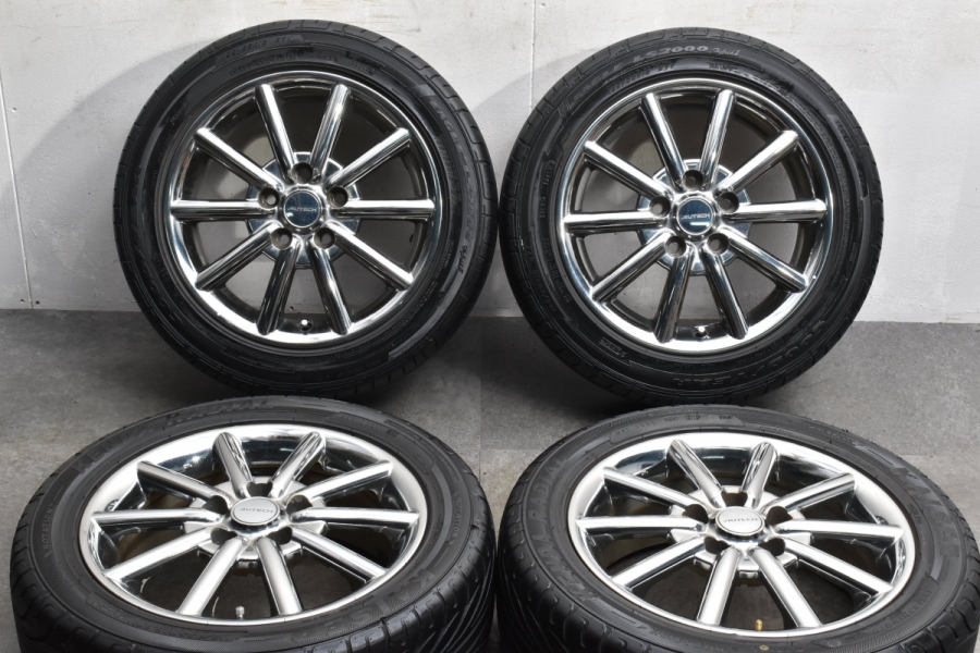 バリ溝】ニッサン ラフェスタ ライダー 純正 オーテック 16in 6J +48 PCD114.3 ケンダ グッドイヤー 195/55R16  ステージア AUTECH メッキ 中古 タイヤホイールセット | パーツ販売ナンバーワン