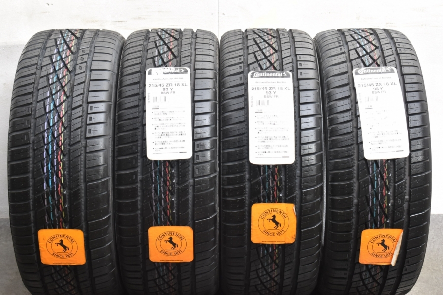 【ラベル付 未走行品】215/45R18 4本 コンチネンタル エクストリームコンタクト DWS06 215/45ZR18 ノア ヴォクシー SAI  MAZDA3 マツダ3