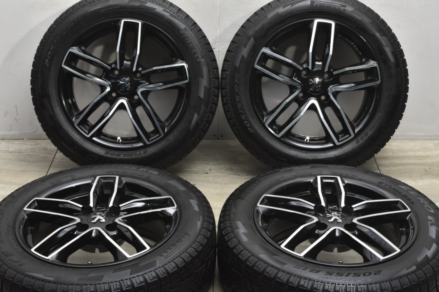 バリ溝 良好品】ユーロテック 16in 6.5J +25 PCD108 ピレリ アイスゼロ