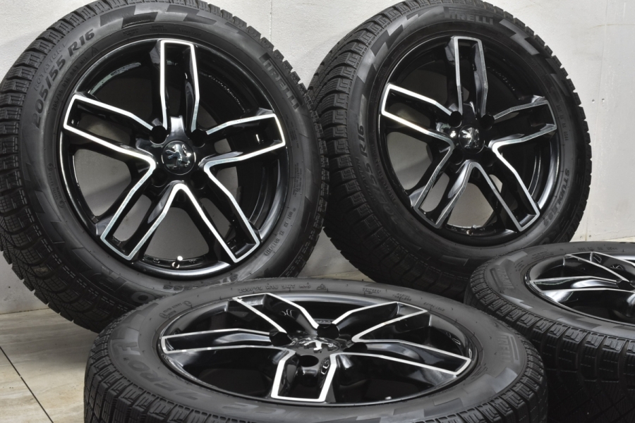 バリ溝 良好品】ユーロテック 16in 6.5J +25 PCD108 ピレリ アイスゼロ