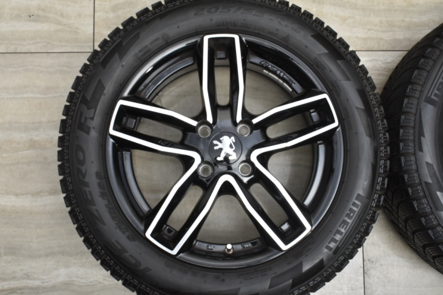 バリ溝 良好品】ユーロテック 16in 6.5J +25 PCD108 ピレリ アイスゼロ