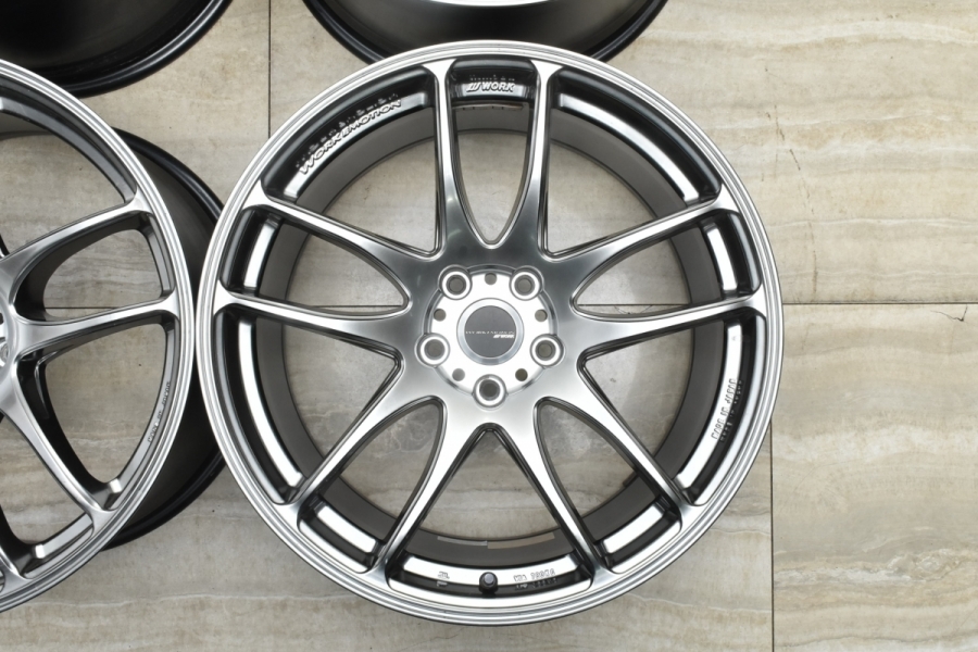 19インチ ワークエモーションCR極 9.5J×4本 +25 タイヤバリ山 楽天