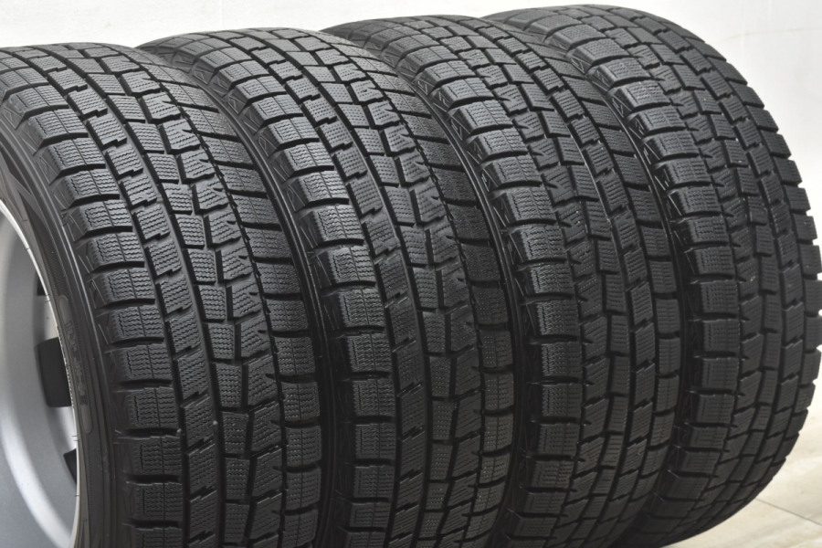 【バリ溝 美品】DUFACT DS9 16in 6.5J +40 PCD114.3 ダンロップ ウィンターマックス WM01 215/60R16  エスティマ マークX オデッセイ CX-3