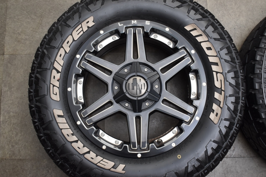 【人気デザイン】レアマイスター 17in 7.5J +25 PCD139.7 MONSTA TERRAIN GRIPPER 265/65R17  ホワイトレター プラド ハイラックス サーフ