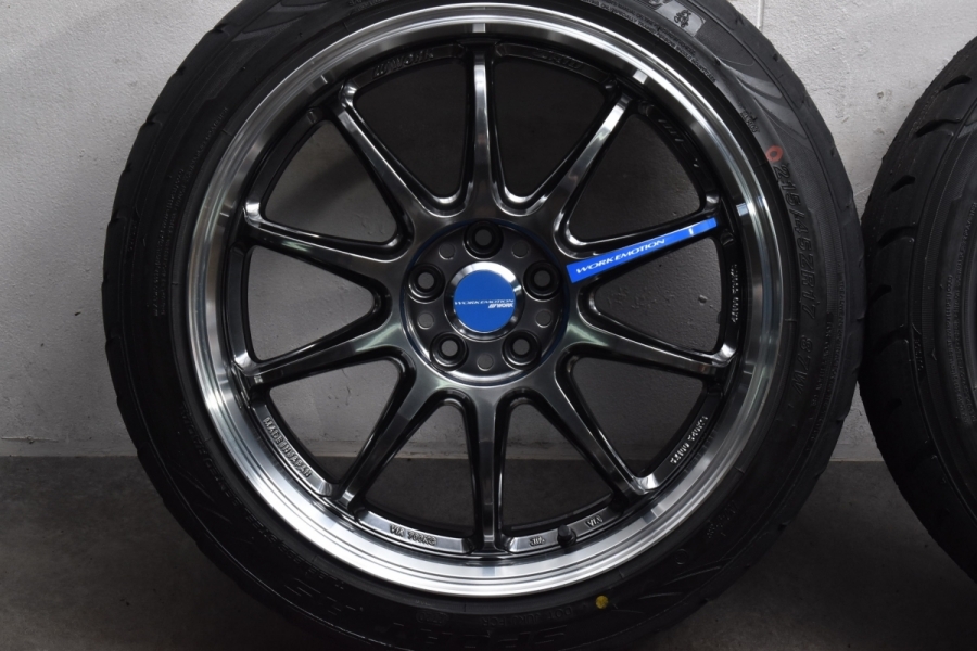 【美品バリ溝】WOKR ワーク エモーション ZR10 17in 8J +47 PCD100 2020年製 グッドライド 215/45R17 ZN6  ZN8 86 ZC6 ZD8 BRZ ブレンボ対応