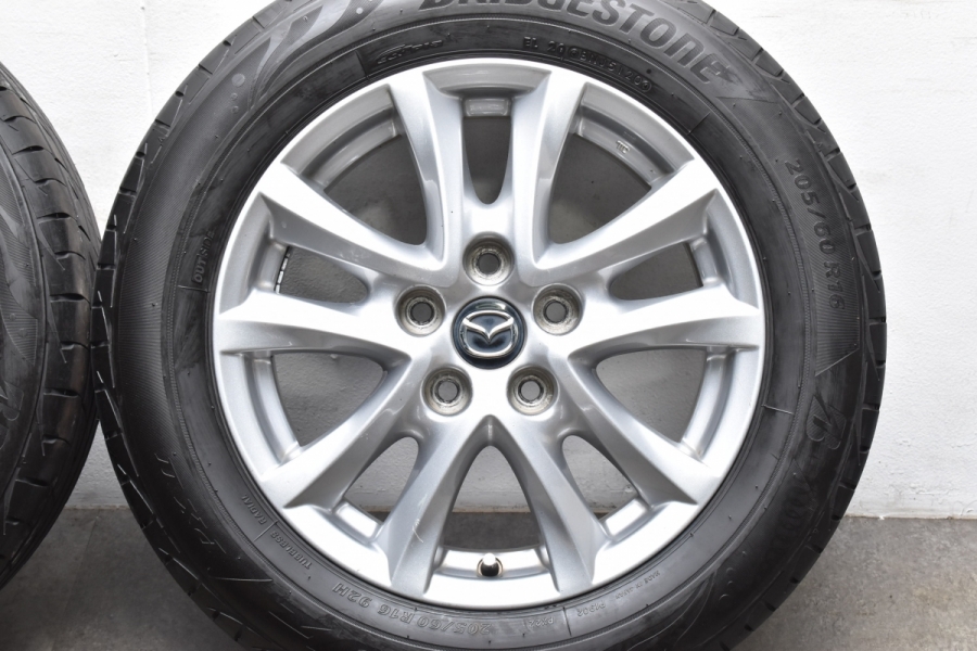 中古サマータイヤセット マツダ純正 16インチ 6.5J+50 4H-100 ダンロップ ルマン5 195/45R16 中古アルミ マツダ アテンザ純正 16インチ 6.5J +50 5H114.3 新品夏タイヤ