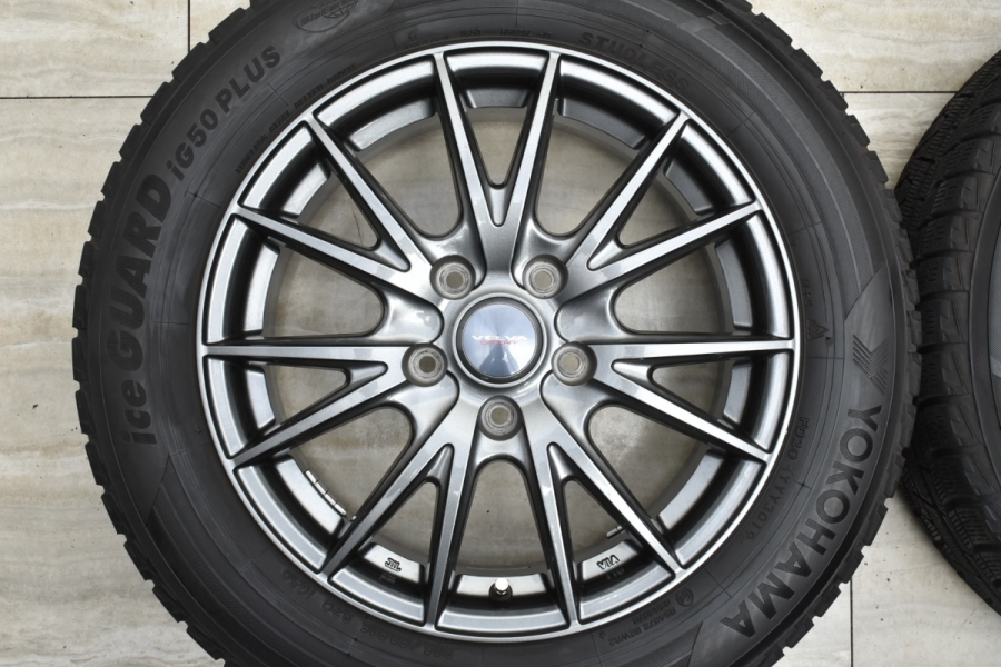美品】WEDS VELVA 16in 6.5J+53 PCD114.3 ヨコハマ アイスガード iG50+