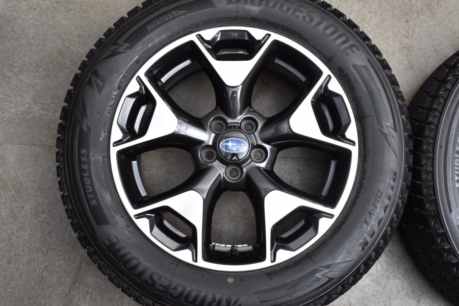 美品 バリ溝】スバル XV 純正 17in 7J +55 PCD100 ブリヂストン 