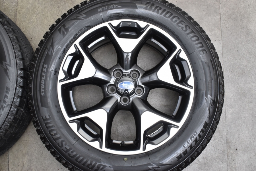美品 バリ溝】スバル XV 純正 17in 7J +55 PCD100 ブリヂストン