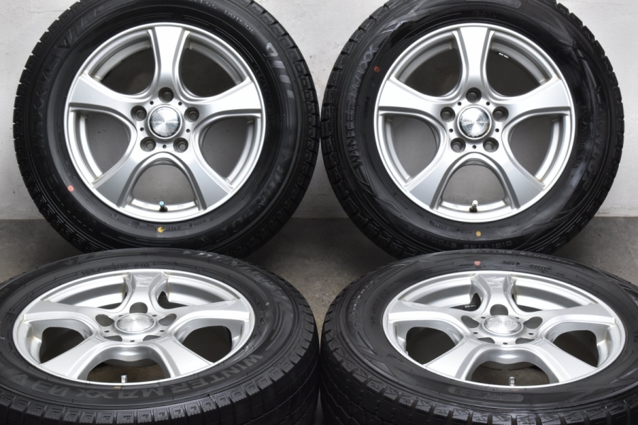 【バリ溝】VIOLENTO 15in 6J +43 PCD114.3 ダンロップ ウインターマックス WM01 WM03 195/65R15 ノア  ヴォクシー ステップワゴン セレナ