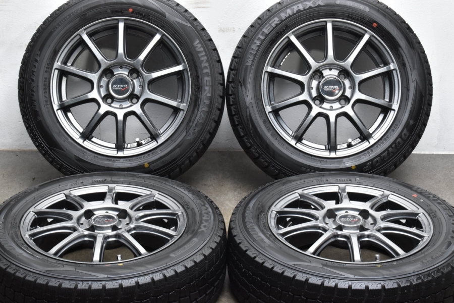 バリ溝 美品】KINO SPORT 14in 5.5J+42 PCD100 ダンロップ ウィンター