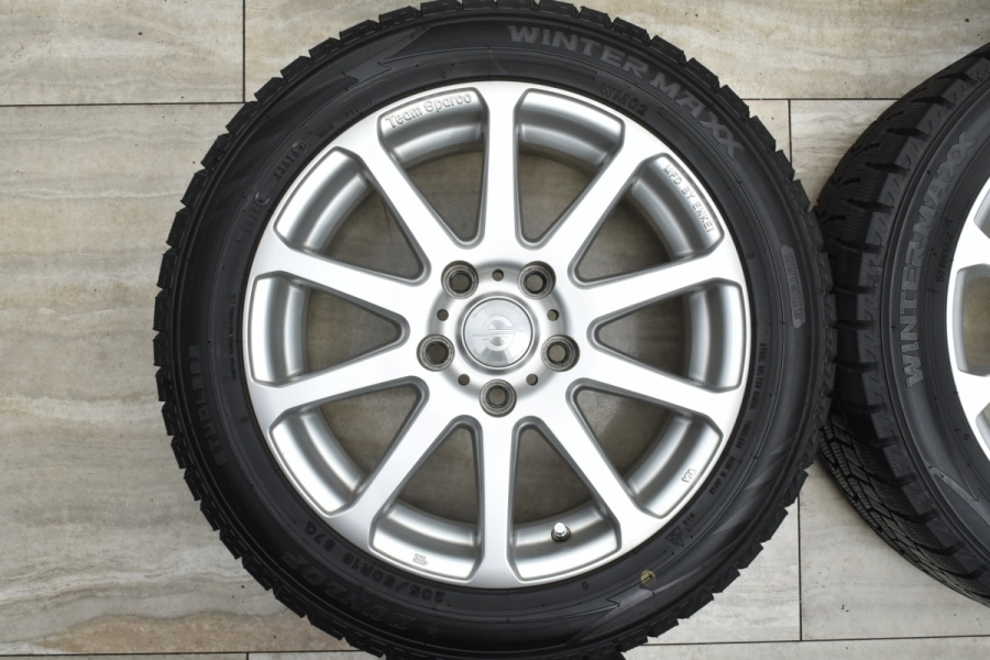 バリ溝】チームスパルコ 16in 6.5J +52 ダンロップ ウィンターマックス2 WM02 205/50R16 NC ロードスター ZC31S  スイフトスポーツ 車検用 中古 スタッドレスタイヤホイールセット | パーツ販売ナンバーワン