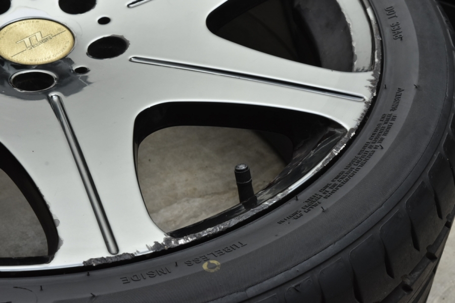程度良好品】TL レーシング TL7022 19in 8J +38 PCD114.3 ハイダ