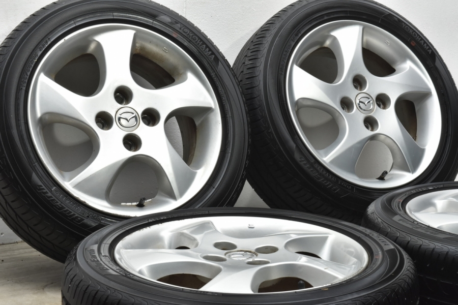 【大特価】マツダ DY デミオ 純正 15in 6J +45 PCD100 ヨコハマ ブルーアース AR01 185/55R15 ベリーサ  ノーマル戻し 車検用に