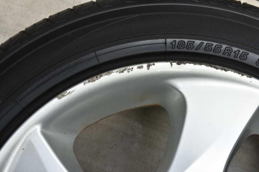 【大特価】マツダ DY デミオ 純正 15in 6J +45 PCD100 ヨコハマ ブルーアース AR01 185/55R15 ベリーサ  ノーマル戻し 車検用に