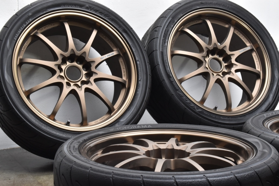 鍛造品】RAYS VOLK RACING CE28N 18in 8J +38 PCD114.3 ヨコハマ