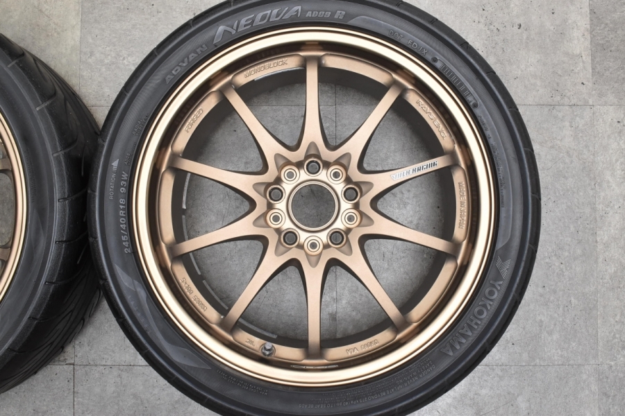 鍛造品】RAYS VOLK RACING CE28N 18in 8J +38 PCD114.3 ヨコハマ